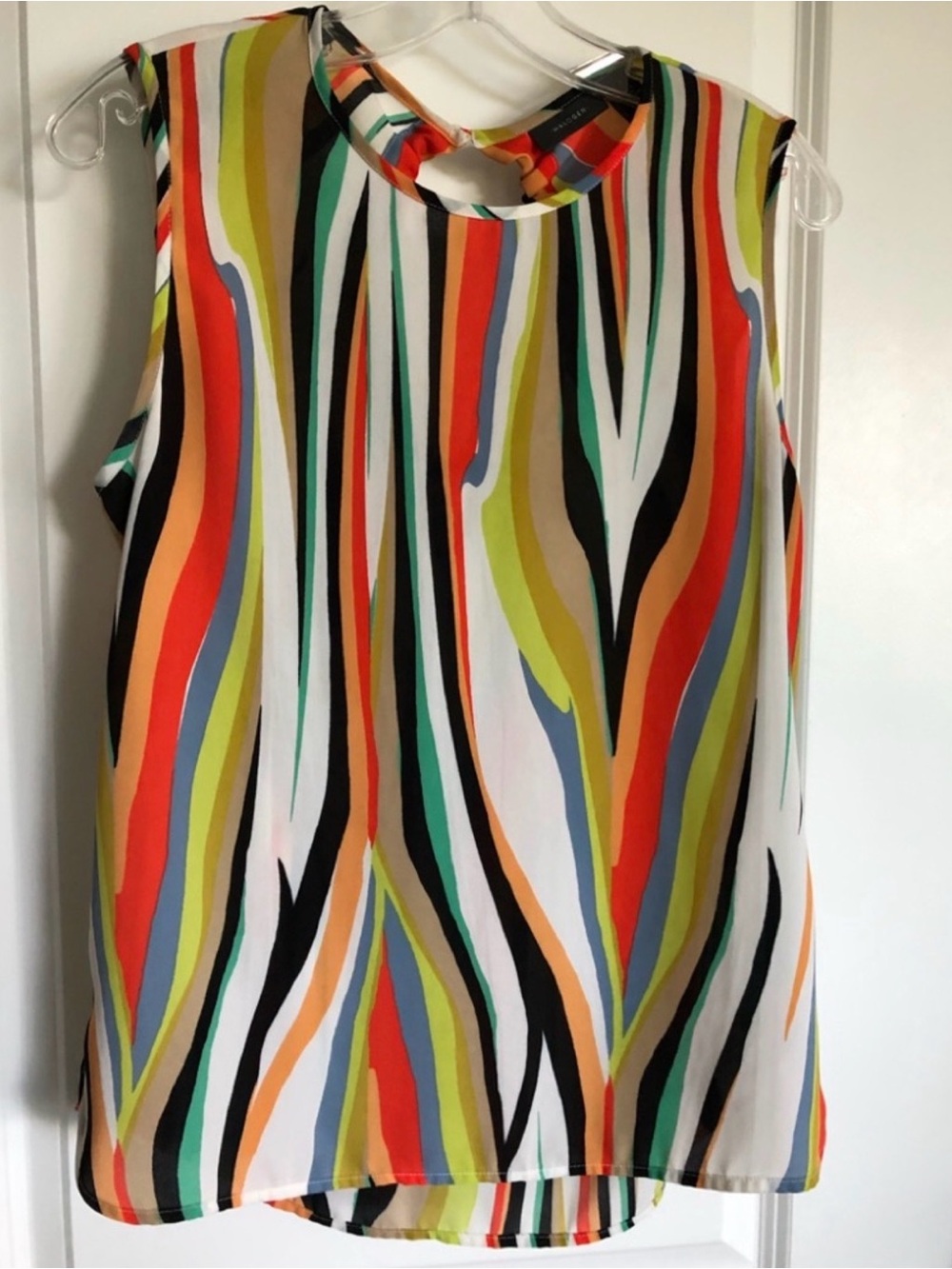 HALOGEN Top Colorful w/ Ribbon Tie in Back